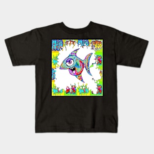 fish graphic 77 Kids T-Shirt